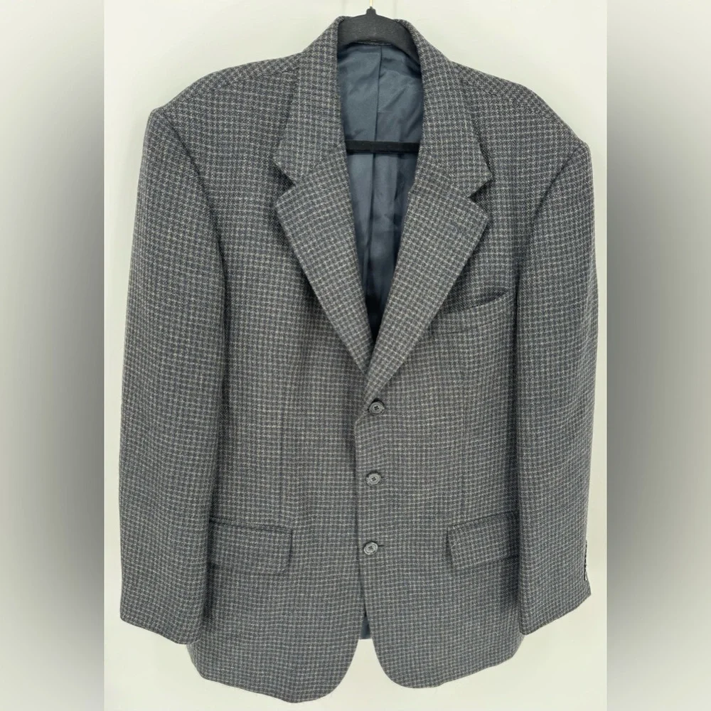 Oscar de la Renta Vintage 100% Wool Tweed Blazer Suit Jacket